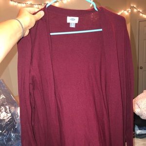 Maroon cardigan